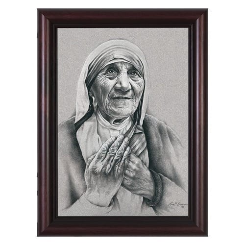 Mother Teresa by Lisa Brown w/ Cherry Frame