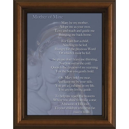 Mother of Mine Poem w/ Cherry Frame (6x8)