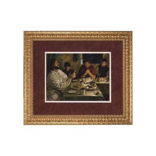 The Institution of the Eucharist (Matted w/ Ornate Gold Frame) 14x17