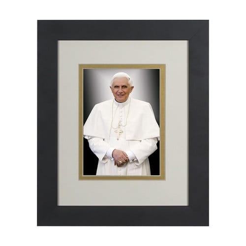 Formal Pope Benedict (Matted w/ Black Frame) 8x10