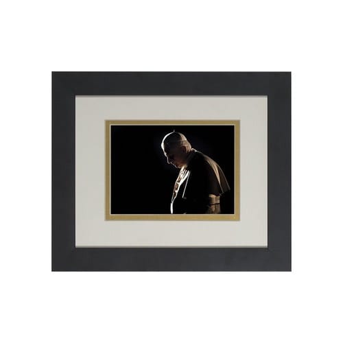 Pope Benedict in Prayer (Matted w/ Black Frame) 8x10