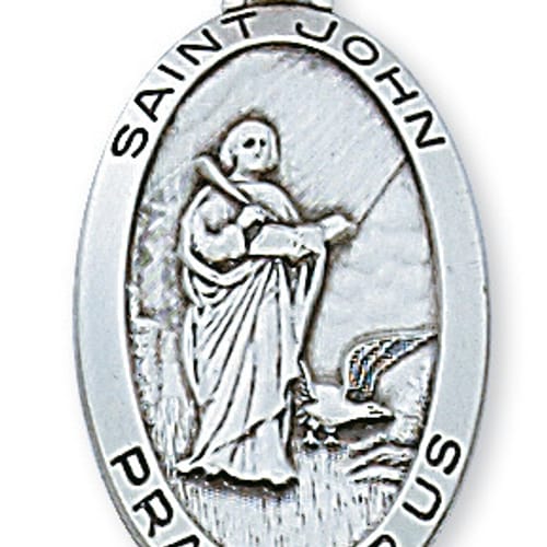 Sterling Silver St. John Medal with 24 inch chain
