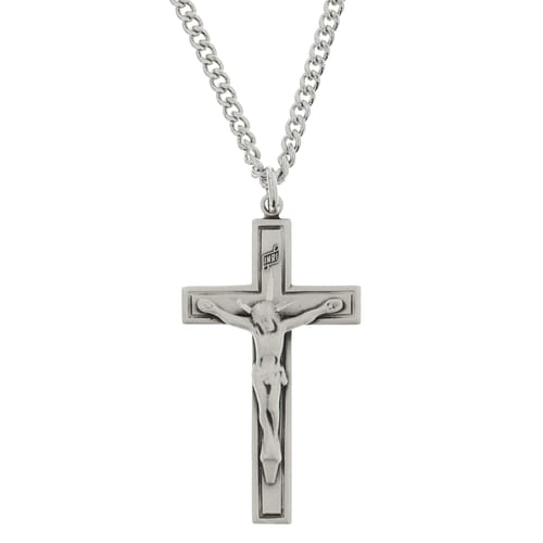 Sterling Silver Crucifix with 24&quot; Chain