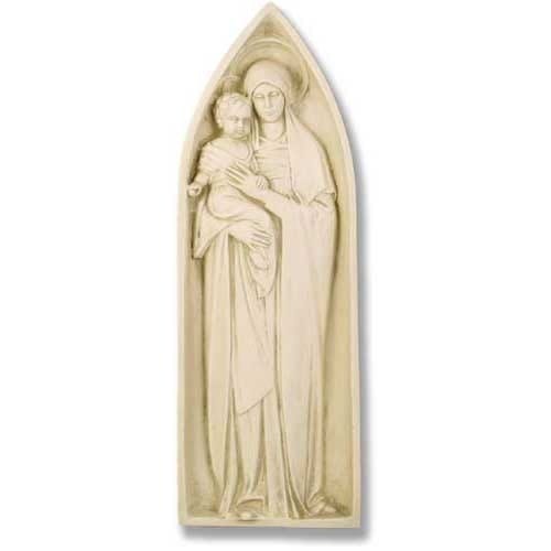 Mother &amp; Child Plaque with Pointed Arch