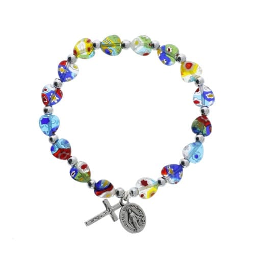 Murano Style Heart Bracelet