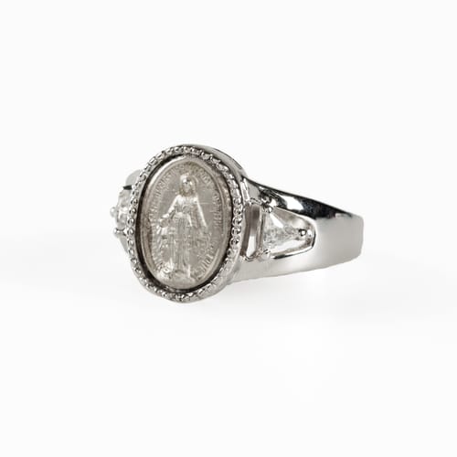 Sterling Silver Miraculous Medal Ring