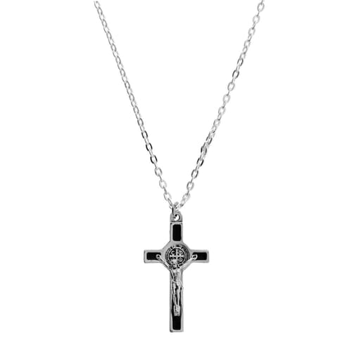 Black St. Benedict Cross w/ chain