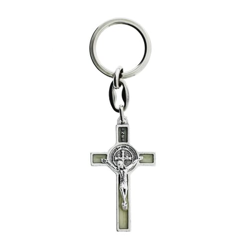 Luminous St. Benedict Crucifix Keychain
