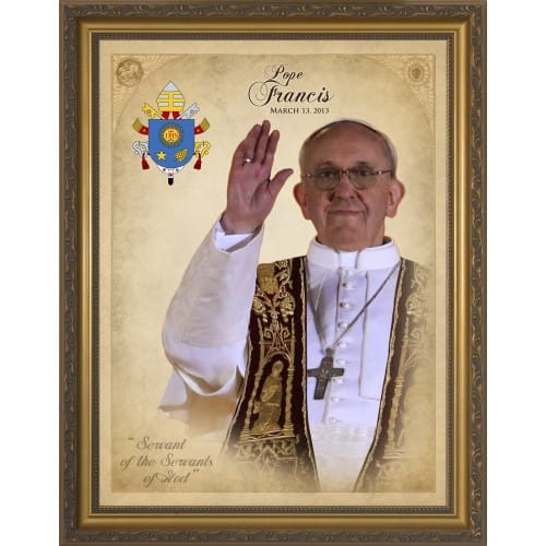 Pope Francis Commemorative Framed Print, 16x20