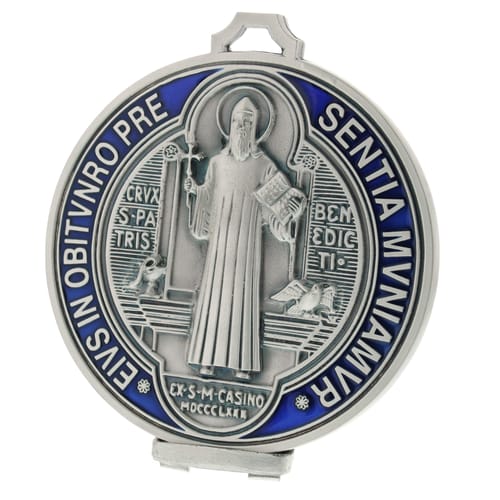 St. Benedict Round Standing Plaque