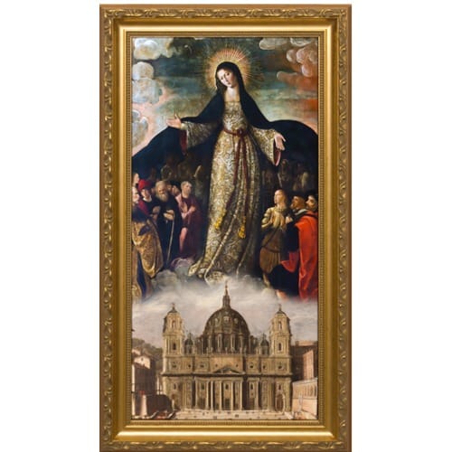 Mary Mother of the Church Gold Framed Art - Small