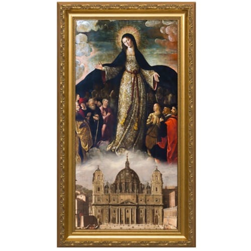 Mary Mother of the Church Gold Framed Art - Small