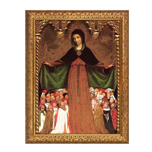 Mary Mother of Mercy Gold Framed Art - Large