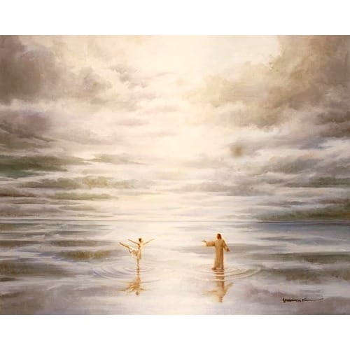 Dancing On Water With Jesus Print