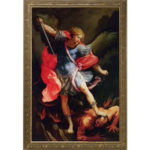 St. Michael the Archangel Church-Sized Framed Canvas Art