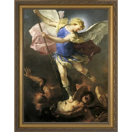 St. Michael Defeating Satan Framed Art