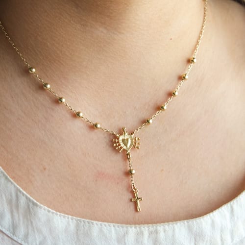 Our Lady of Sorrows Gold Necklace