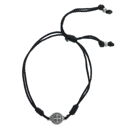 Petite St. Benedict Cord Bracelet, Black