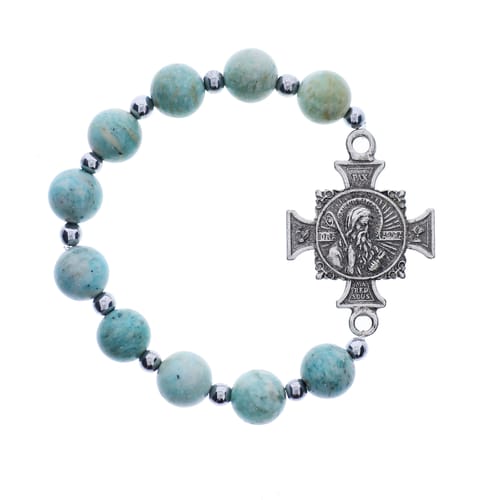 Blue Jasper St. Benedict Bracelet