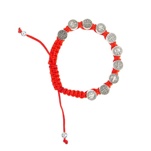 Red St. Benedict Woven Bracelet