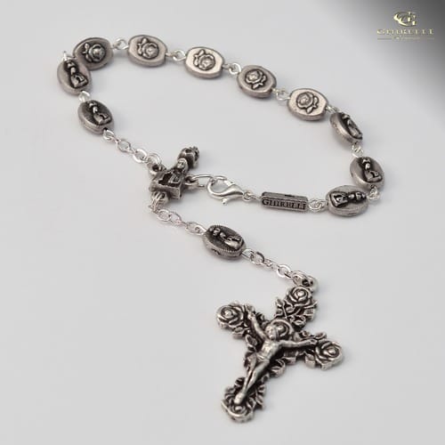 Fatima Apparition Silver Plated Decade Rosary