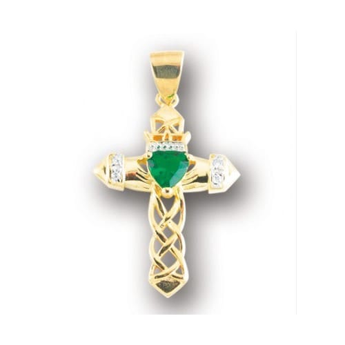 Claddagh Cross Pendant Necklace