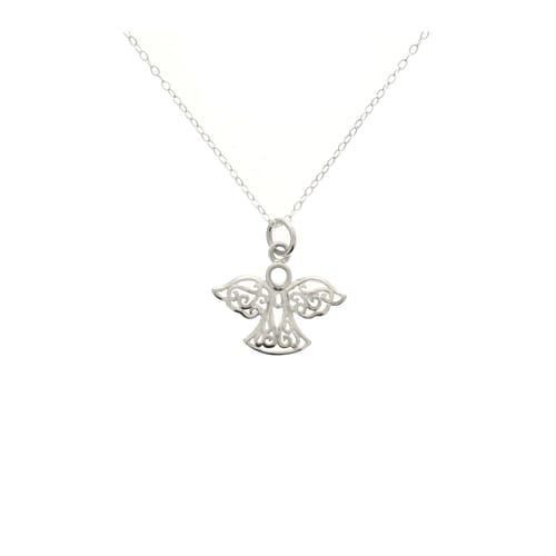 Sterling Silver Guardian Angel Necklace