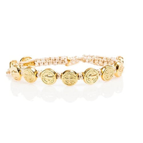 Gold St. Benedict Blessing Bracelet