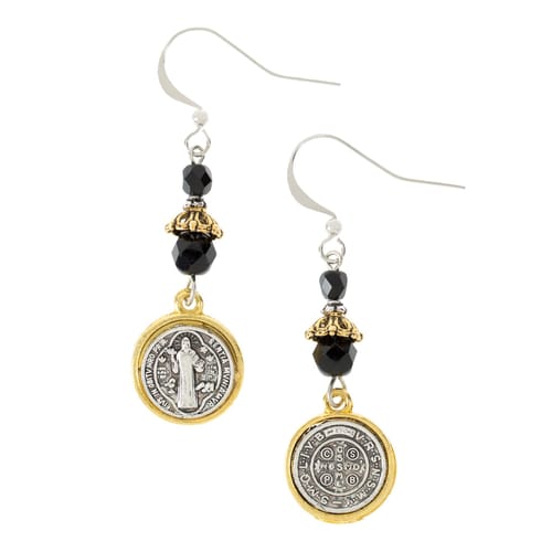 Jet Black St. Benedict Earrings