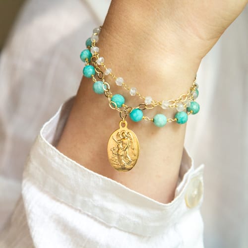 St. Michael Layered Bracelet