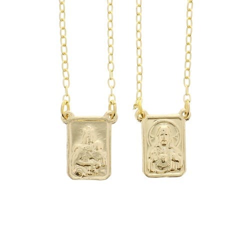 Gold Plated Scapular Necklace