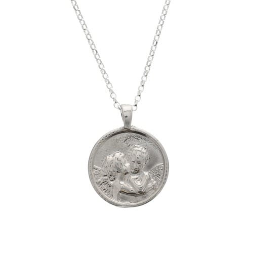 Sterling Silver Angel Pendant Necklace