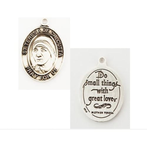 St. Teresa of Calcutta Sterling Medal with Chain