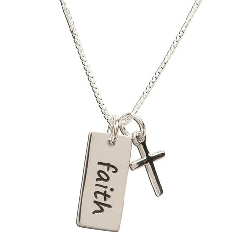 SS Faith Pendant Necklace with Cross