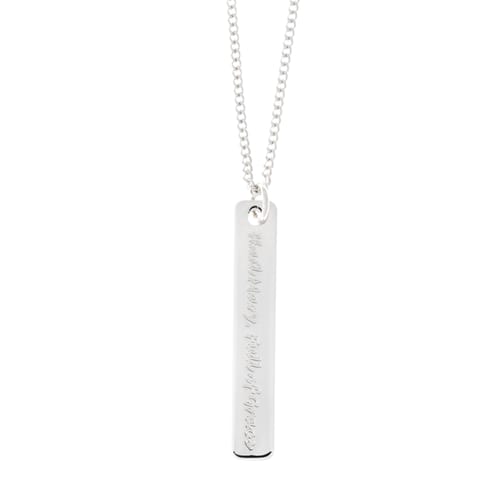 Sterling Hail Mary Bar Necklace