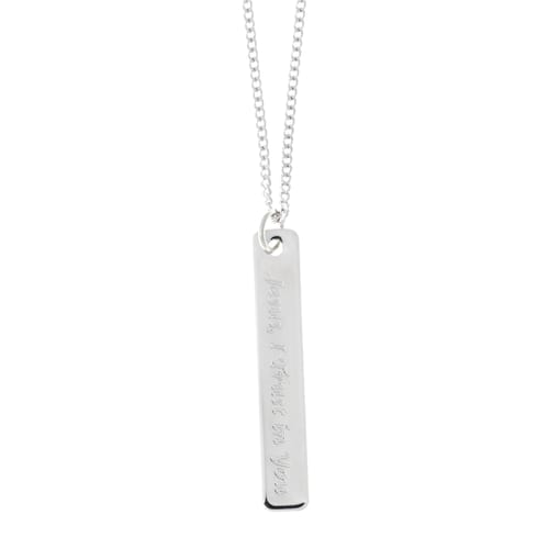 Sterling Jesus I Trust In You Bar Necklace