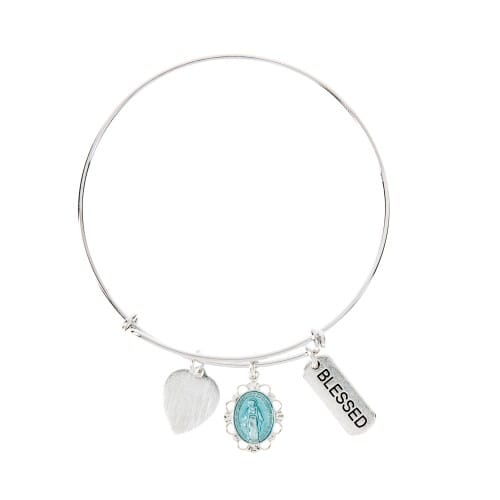 Miraculous Medal Bangle Bracelet