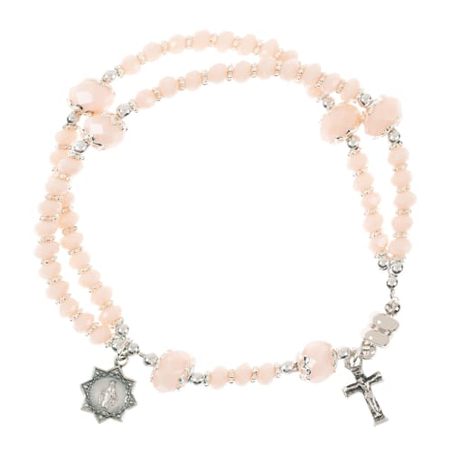 Blush Pink Full Rosary Bracelet