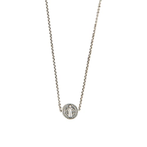 SS St. Benedict Medal Strung Necklace