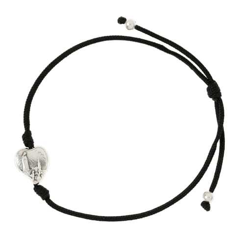 Fatima Medal Black Corded Bracelet