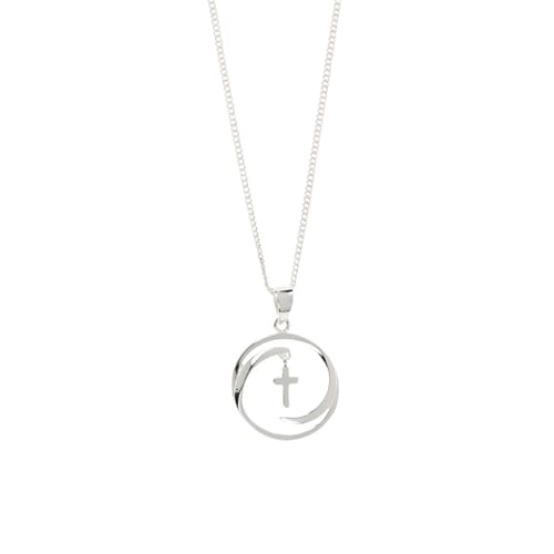 Silver Plated Cross Pendant Necklace