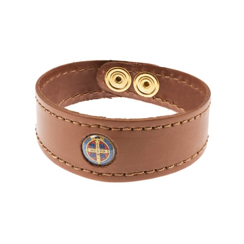 St. Benedict Leather Bracelet