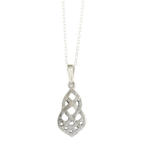 Pear Shaped Celtic Knot Necklace - 22