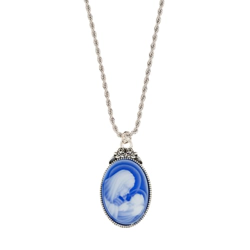 Madonna & Child Cameo Necklace