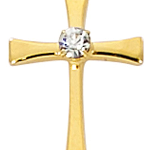 Gold Plated Sterling Cross Necklace