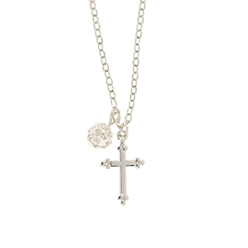 FC Cross & Crystal Charm Necklace