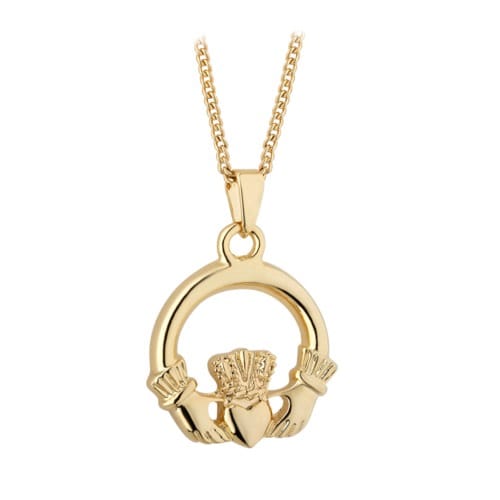 Gold Plated Claddagh Necklace