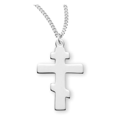 Sterling Silver Byzantine Cross Necklace