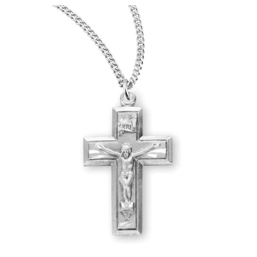 Sterling Silver Broad Crucifix