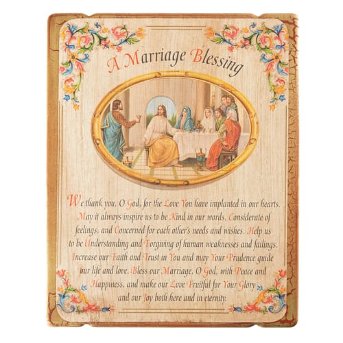 Marriage Blessing Wood Plaque